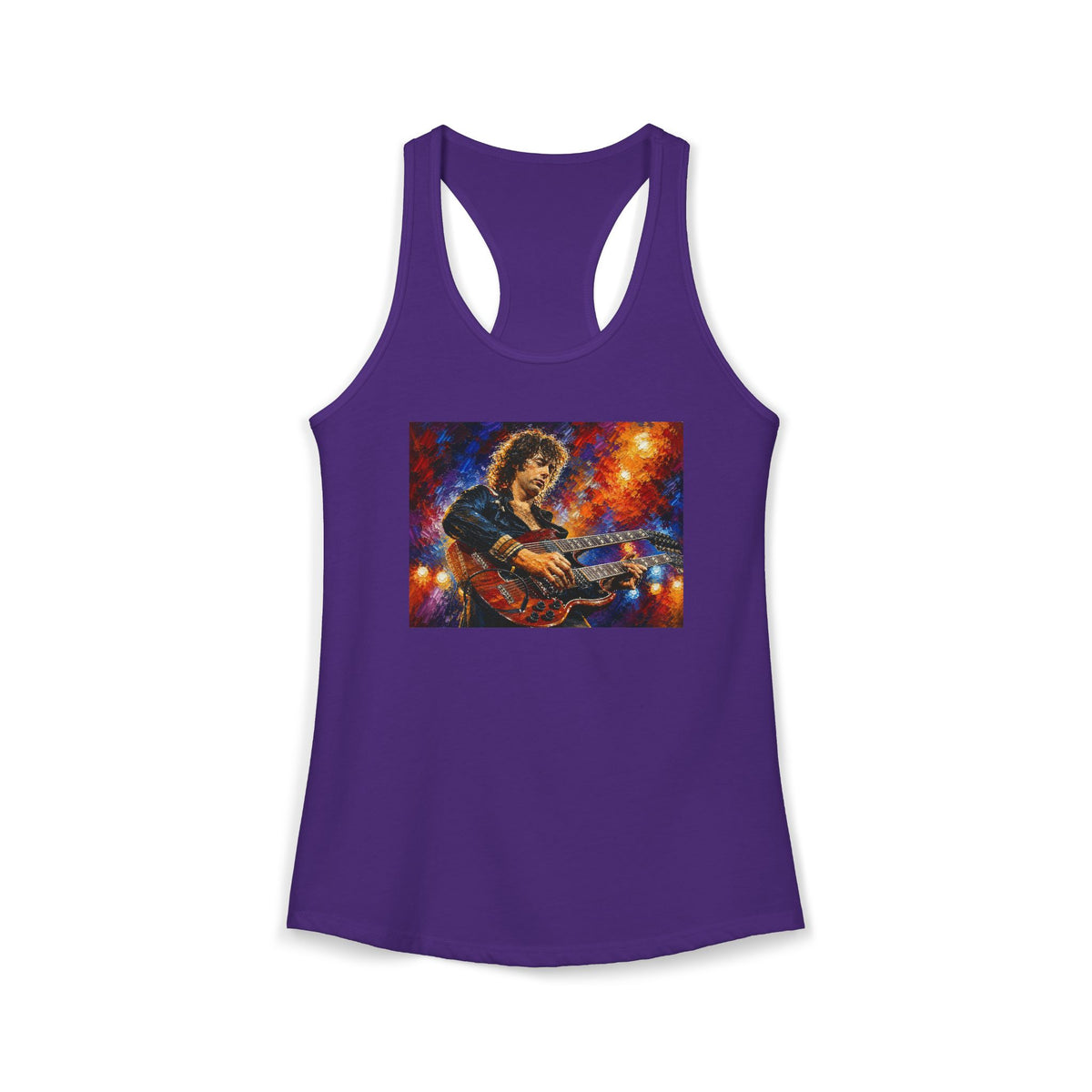 Jimmy Page Guitarist Women's Ideal Racerback Tank