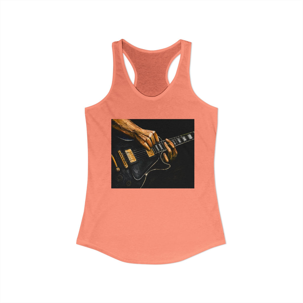 Rock Guitarist Hands on Les Paul Women's Ideal Racerback Tank