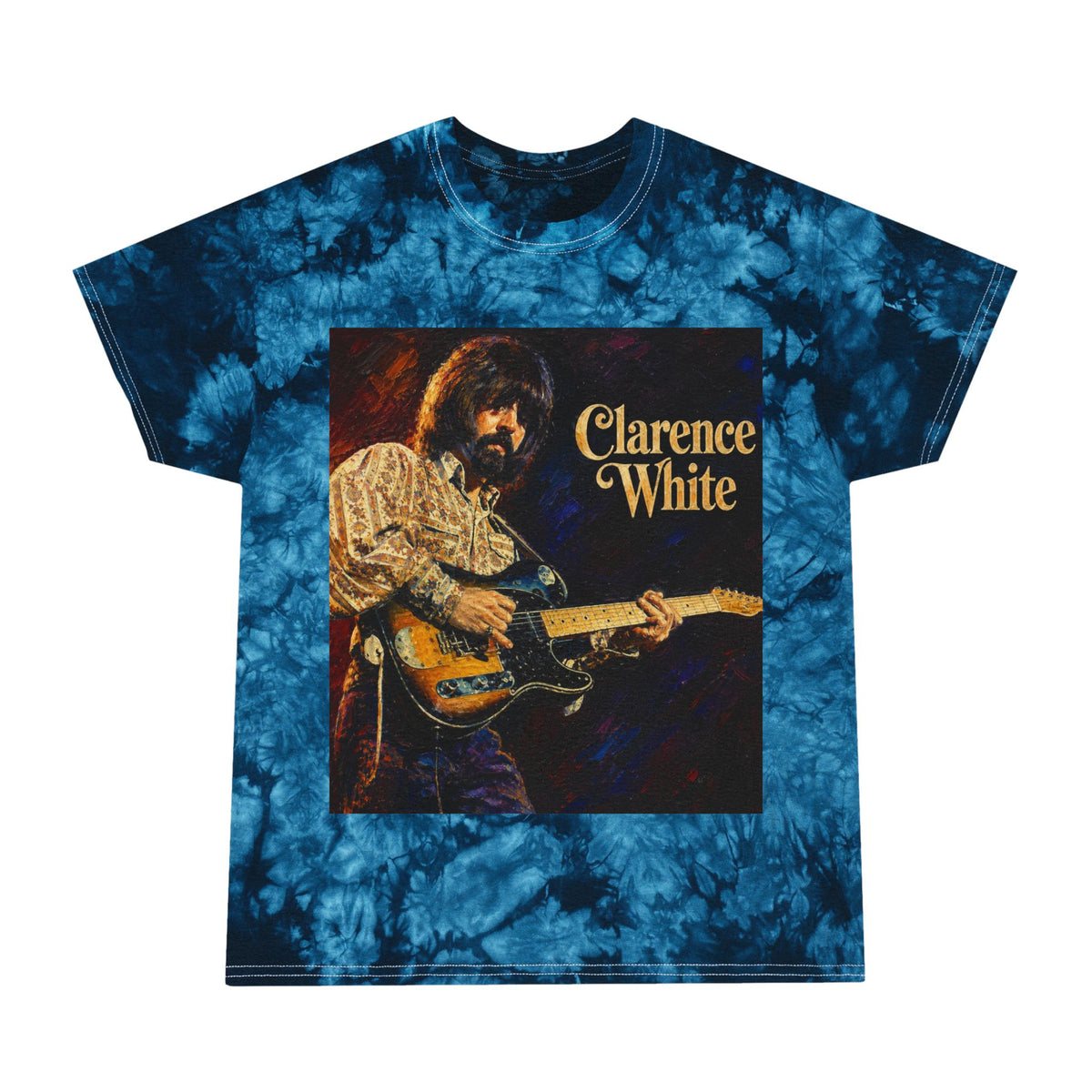 Clarence White with Guitar Tie Dye T Shirt