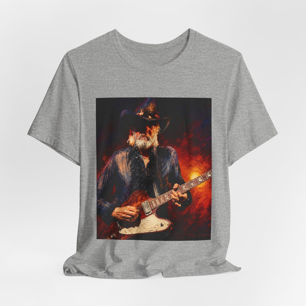 Blues Guitarist Graphic Tee — Vintage Rock Music T-Shirt