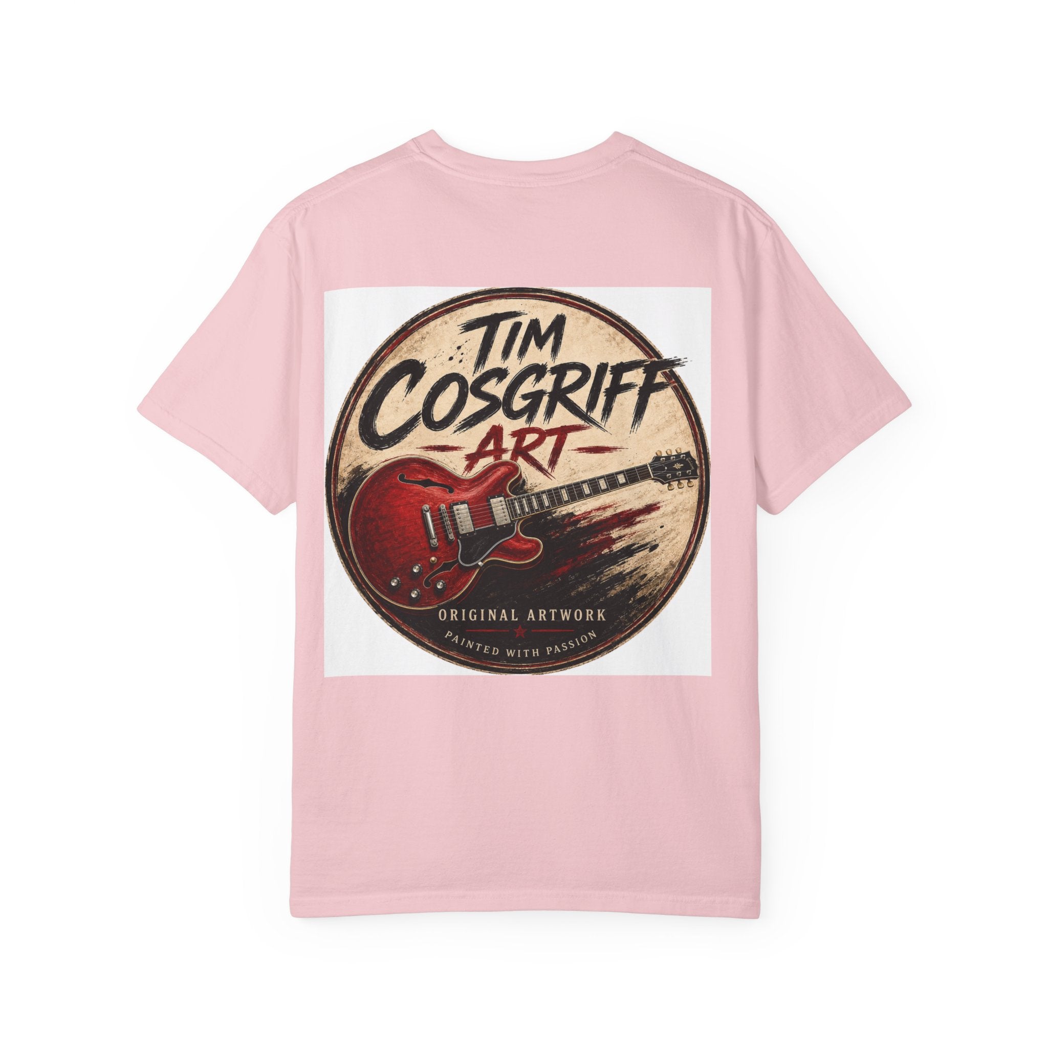 Guitarist Portrait T‑Shirt — Vintage Rock Artwork (Tim Cosgriff Art)