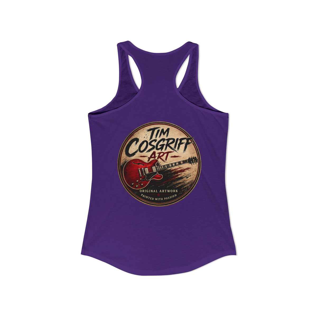 Rock Guitarist Hands on Les Paul Women's Ideal Racerback Tank