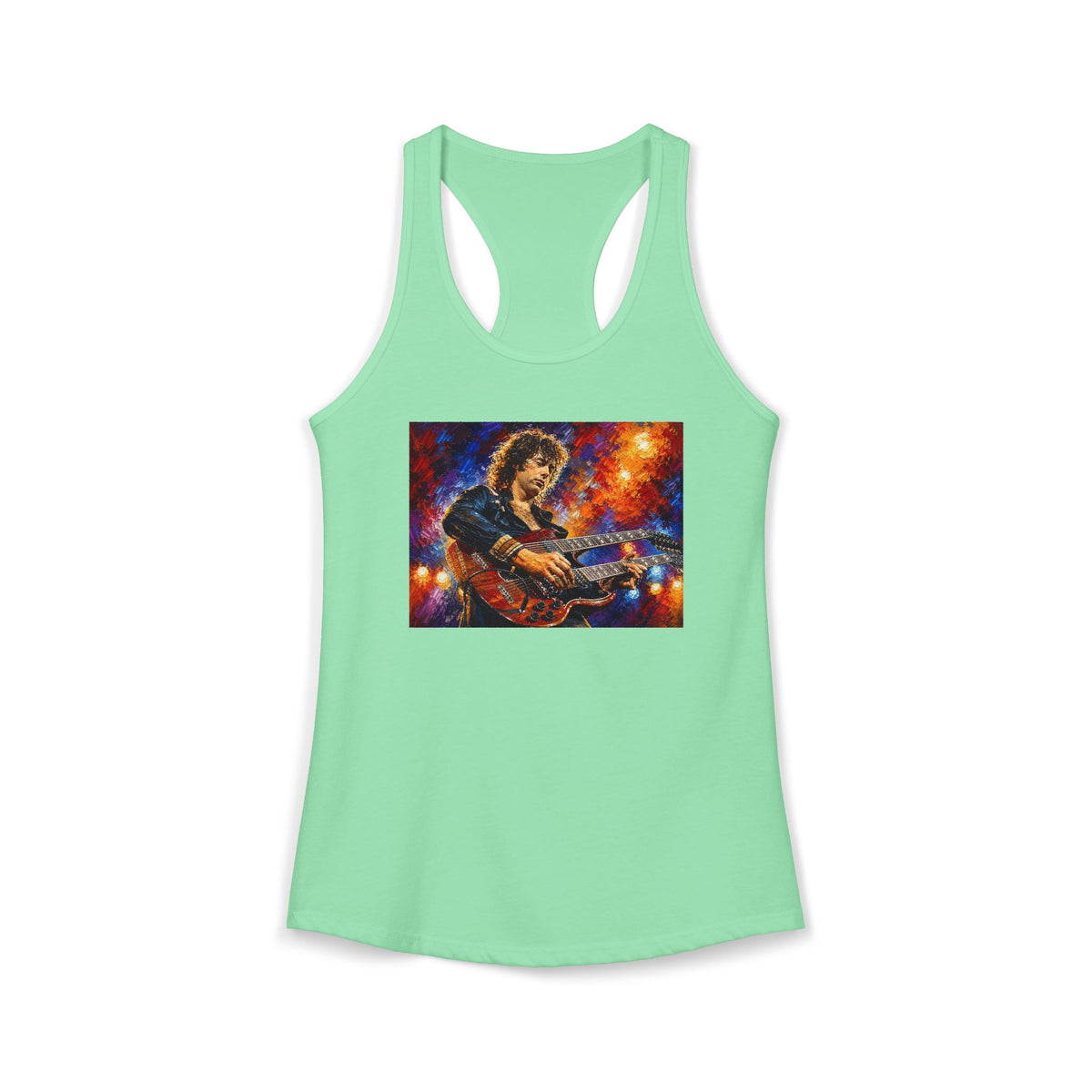 Jimmy Page Guitarist Women's Ideal Racerback Tank