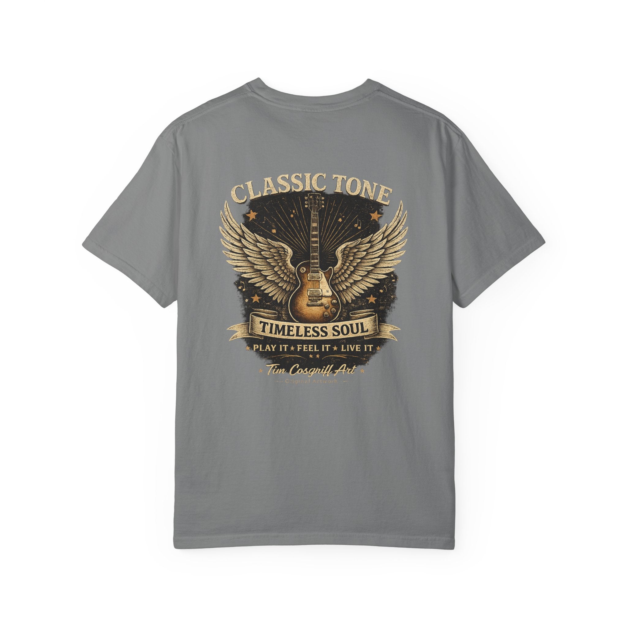Vintage Piano & Guitar Tee — "Classic Tone Timeless Soul" Graphic T-Shirt