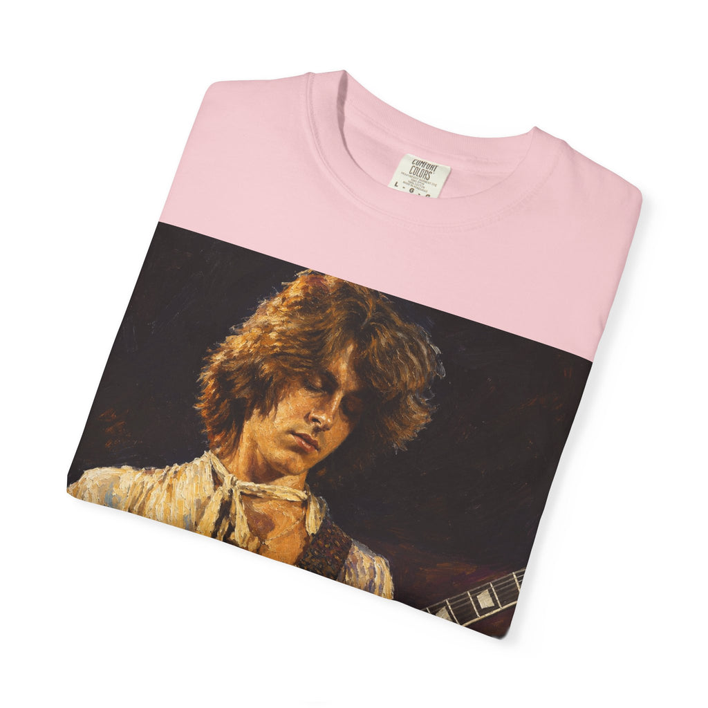 Guitarist Portrait T‑Shirt — Vintage Rock Artwork (Tim Cosgriff Art)