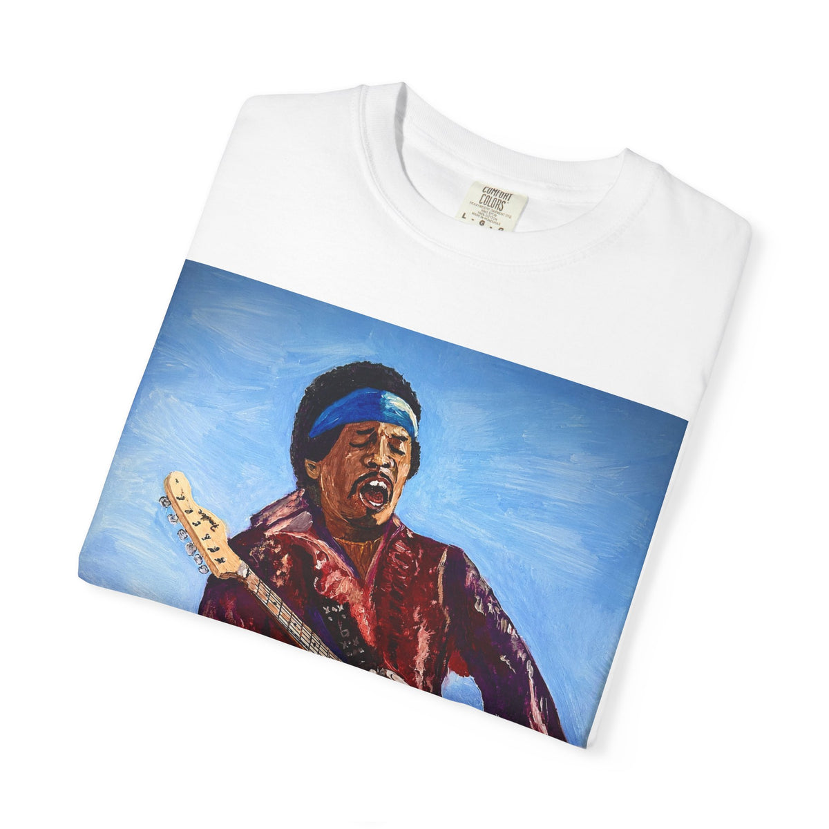 Jimi Hendrix Inspired Oil Painting Tribute T Shirt