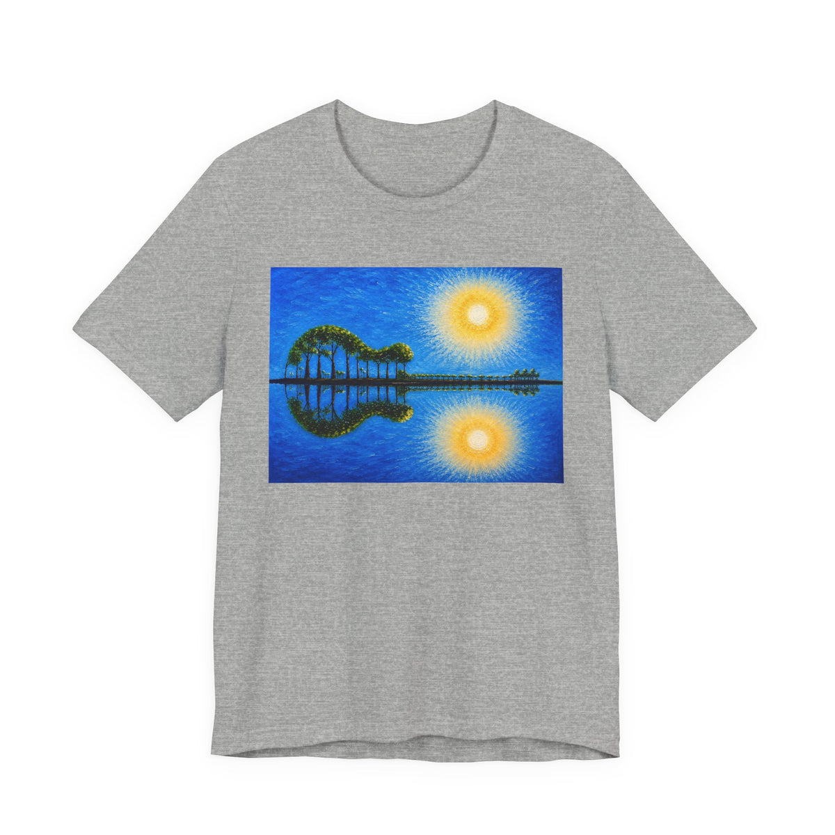 Guitar Island Sunset T Shirt