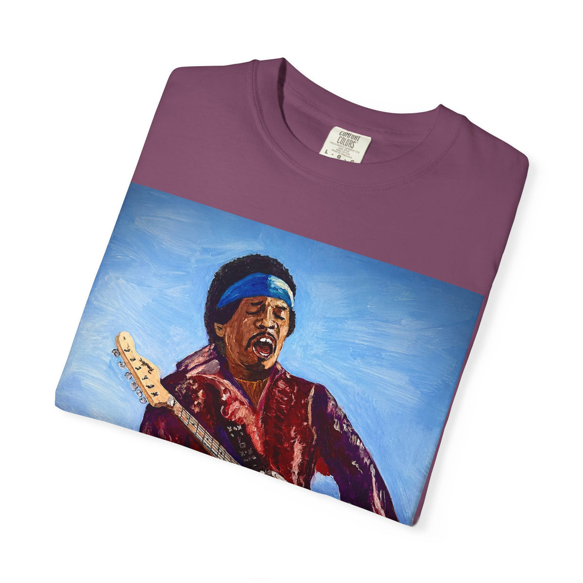 Jimi Hendrix Inspired Oil Painting Tribute T Shirt