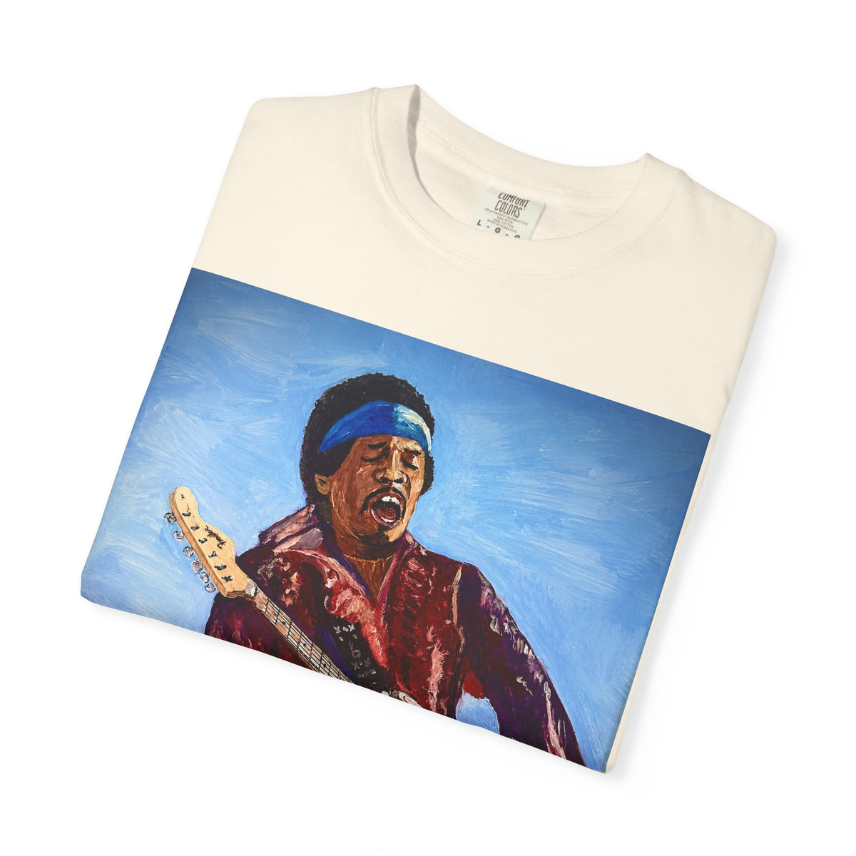 Jimi Hendrix Inspired Oil Painting Tribute T Shirt