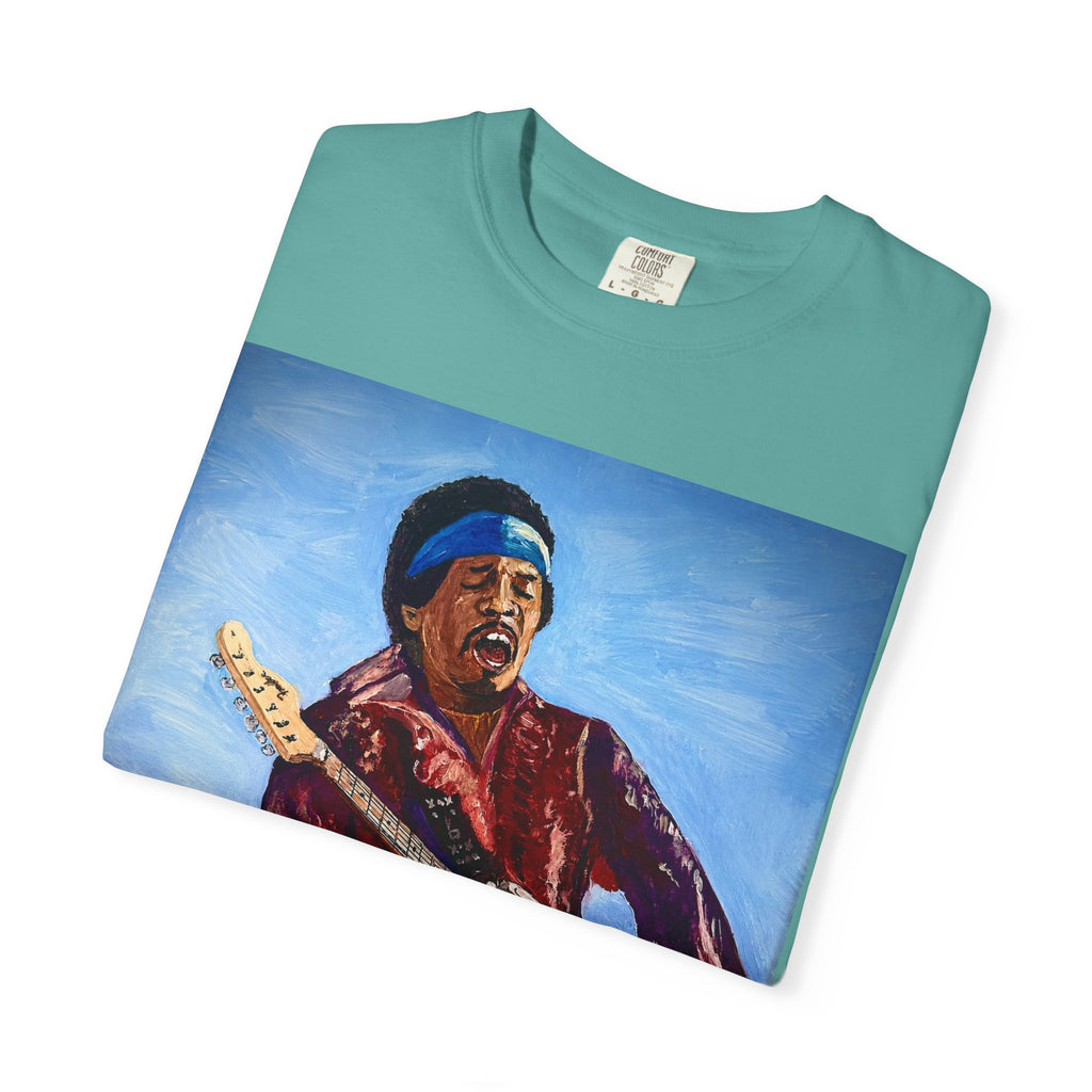 Jimi Hendrix Inspired Oil Painting Tribute T Shirt