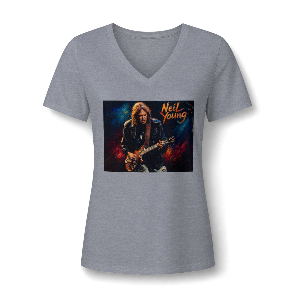 Neil Young Women's V Neck Tee