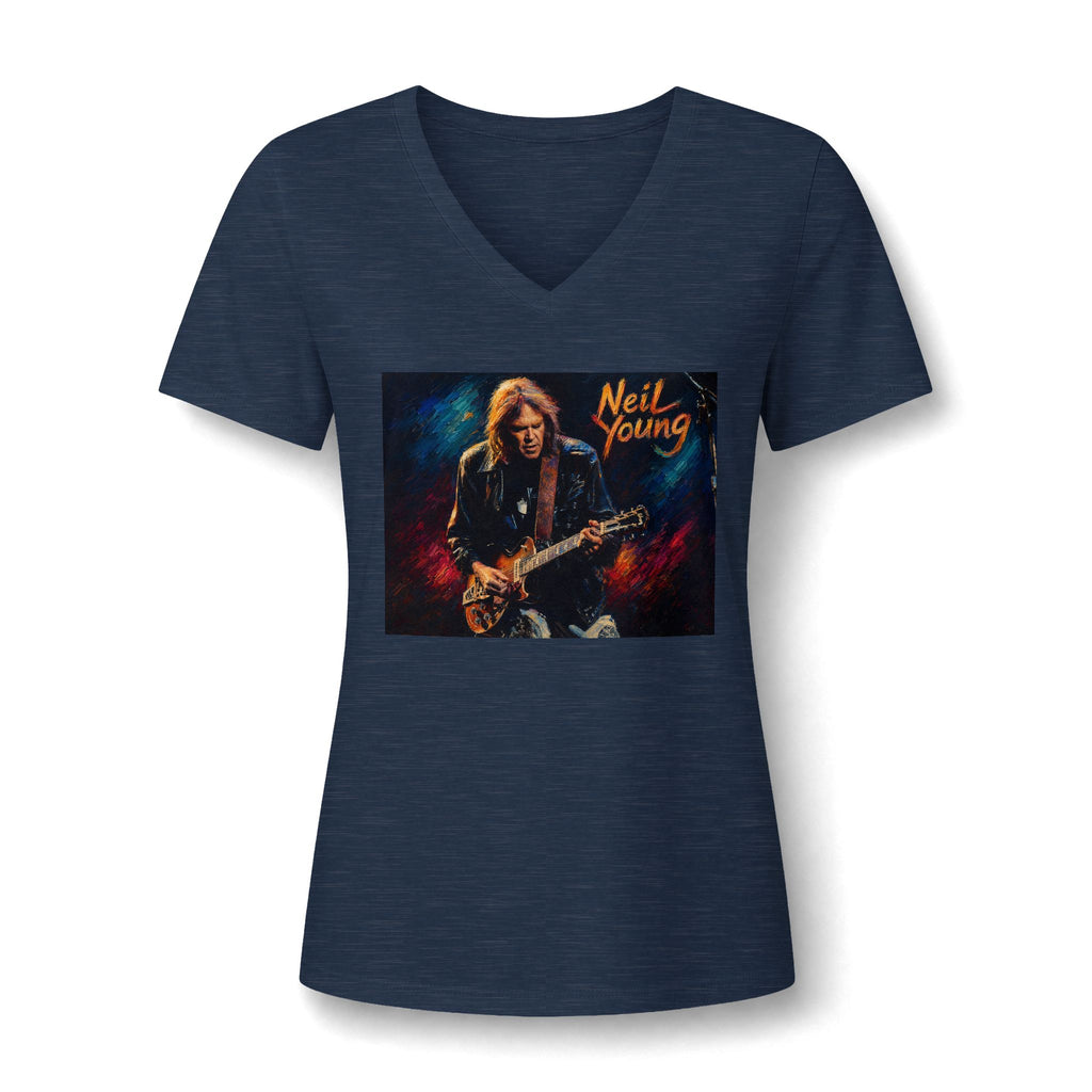 Neil Young Women's V Neck Tee