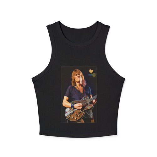 Alvin Lee at Woodstock Classic Rock Guitar Crop Racer Tank
