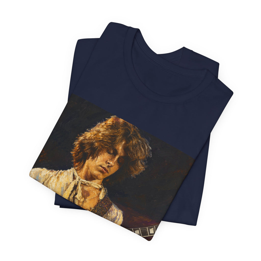 Vintage Rock Guitarist Photo Tee — Retro Music Band T-Shirt