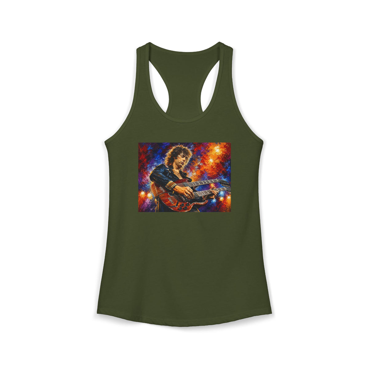 Jimmy Page Guitarist Women's Ideal Racerback Tank