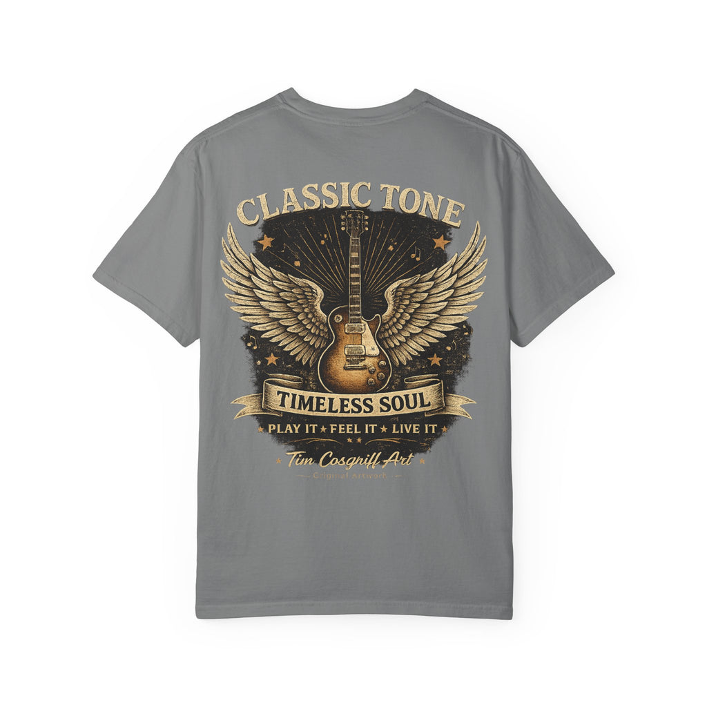 Classic Rock Guitar T‑Shirt — "Classic Tone Timeless Soul" Band Tee