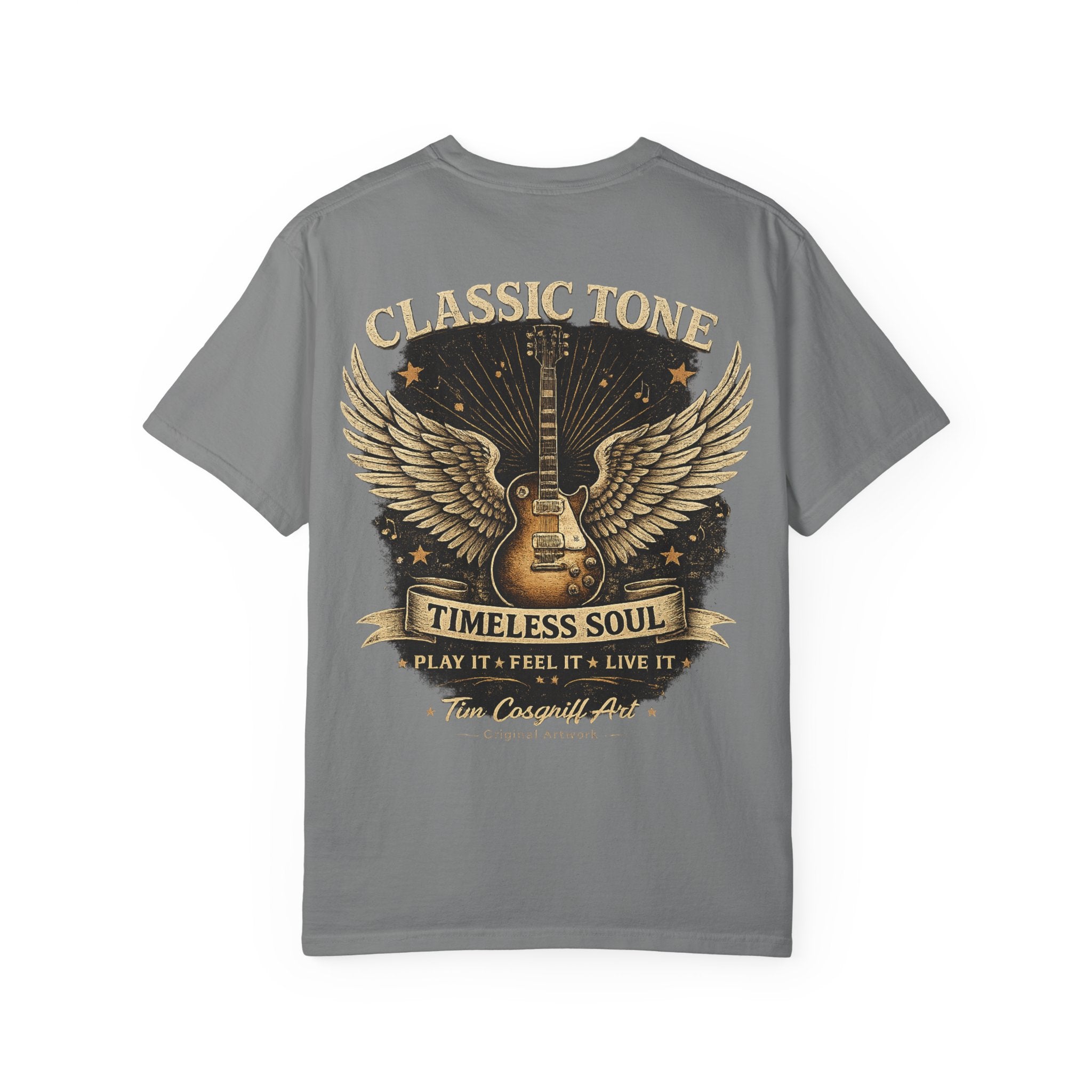 Classic Rock Guitar T‑Shirt — "Classic Tone Timeless Soul" Band Tee
