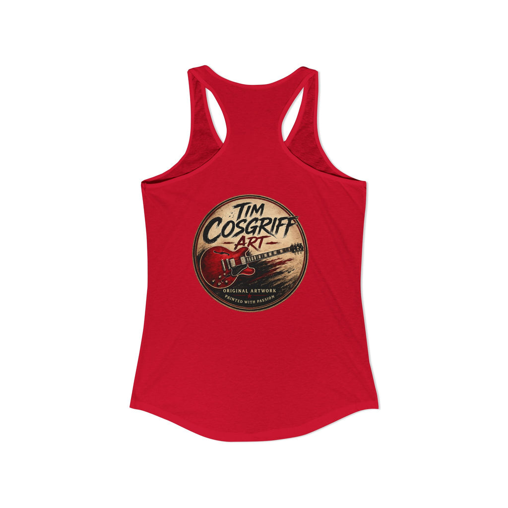 Jimmy Page Guitarist Women's Ideal Racerback Tank