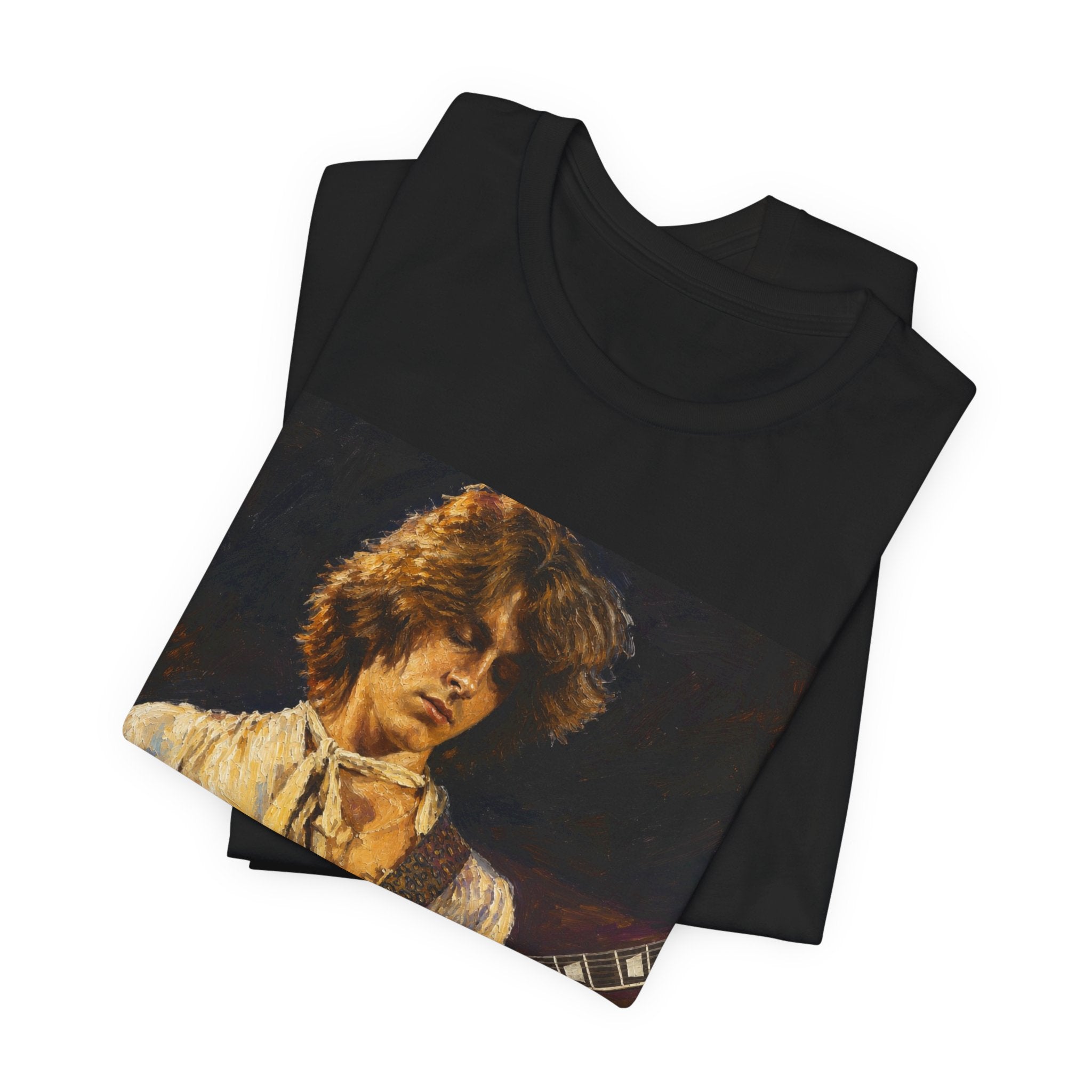 Vintage Rock Guitarist Photo Tee — Retro Music Band T-Shirt