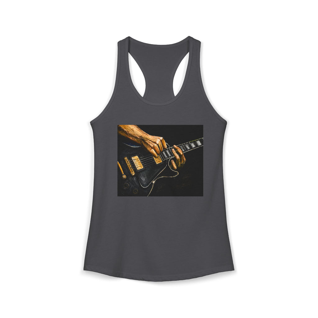 Rock Guitarist Hands on Les Paul Women's Ideal Racerback Tank