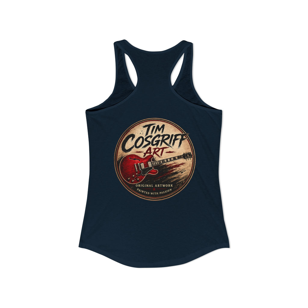 Rock Guitarist Hands on Les Paul Women's Ideal Racerback Tank