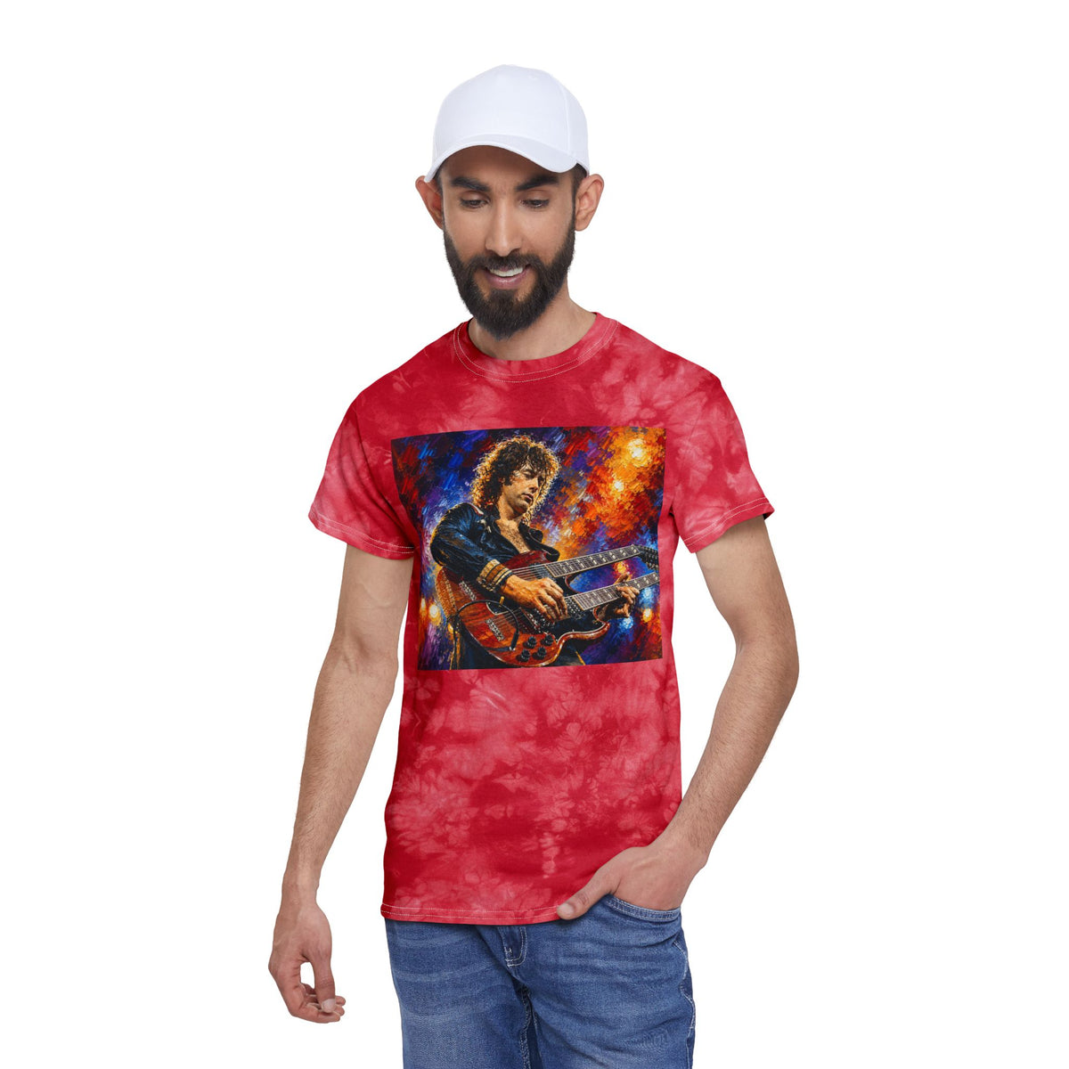 Jimmy Page Tribute Tie Dye T Shirt