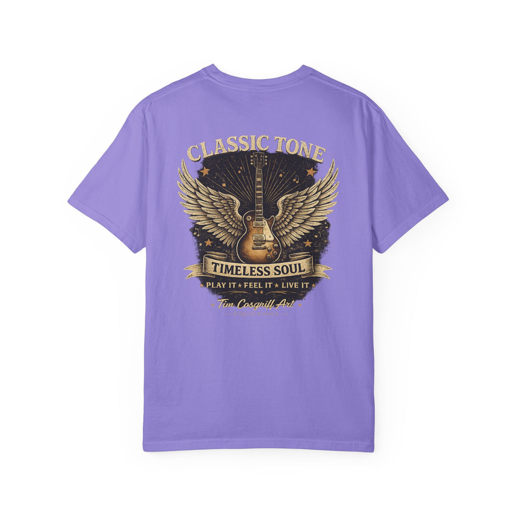 Classic Rock Guitar T-Shirt — "Classic Tone Timeless Soul" Vintage Band Tee
