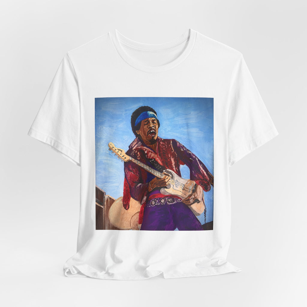 Jimi Hendrix Portrait Tee – Vintage Rock Guitarist Art T-Shirt
