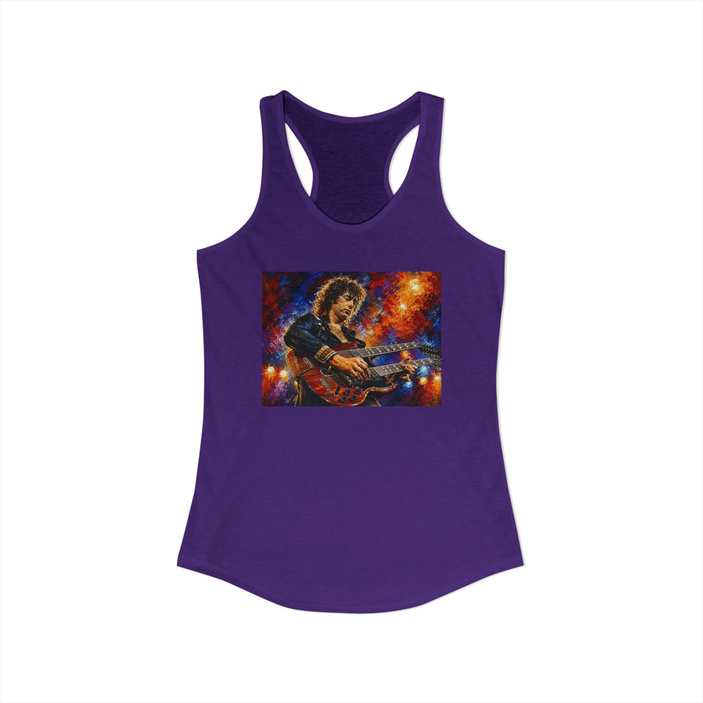 Jimmy Page Guitarist Women's Ideal Racerback Tank