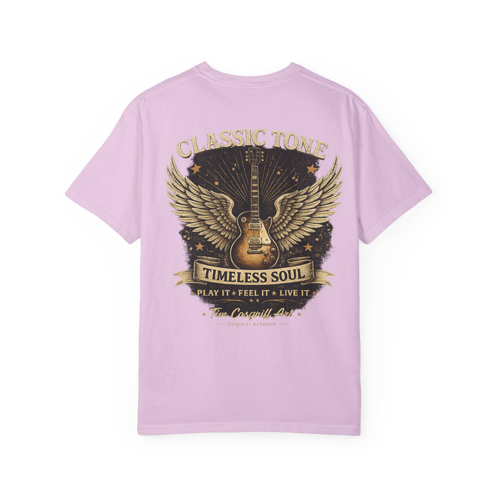 Classic Rock Guitar T-Shirt — Timeless Soul & Jimi Tribute Graphic Tee
