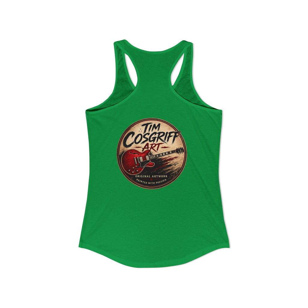 Jimmy Page Guitarist Women's Ideal Racerback Tank