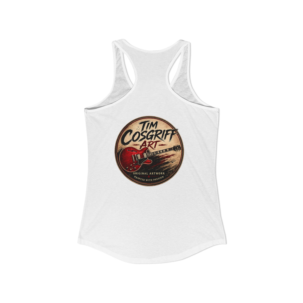 Jimmy Page Guitarist Women's Ideal Racerback Tank