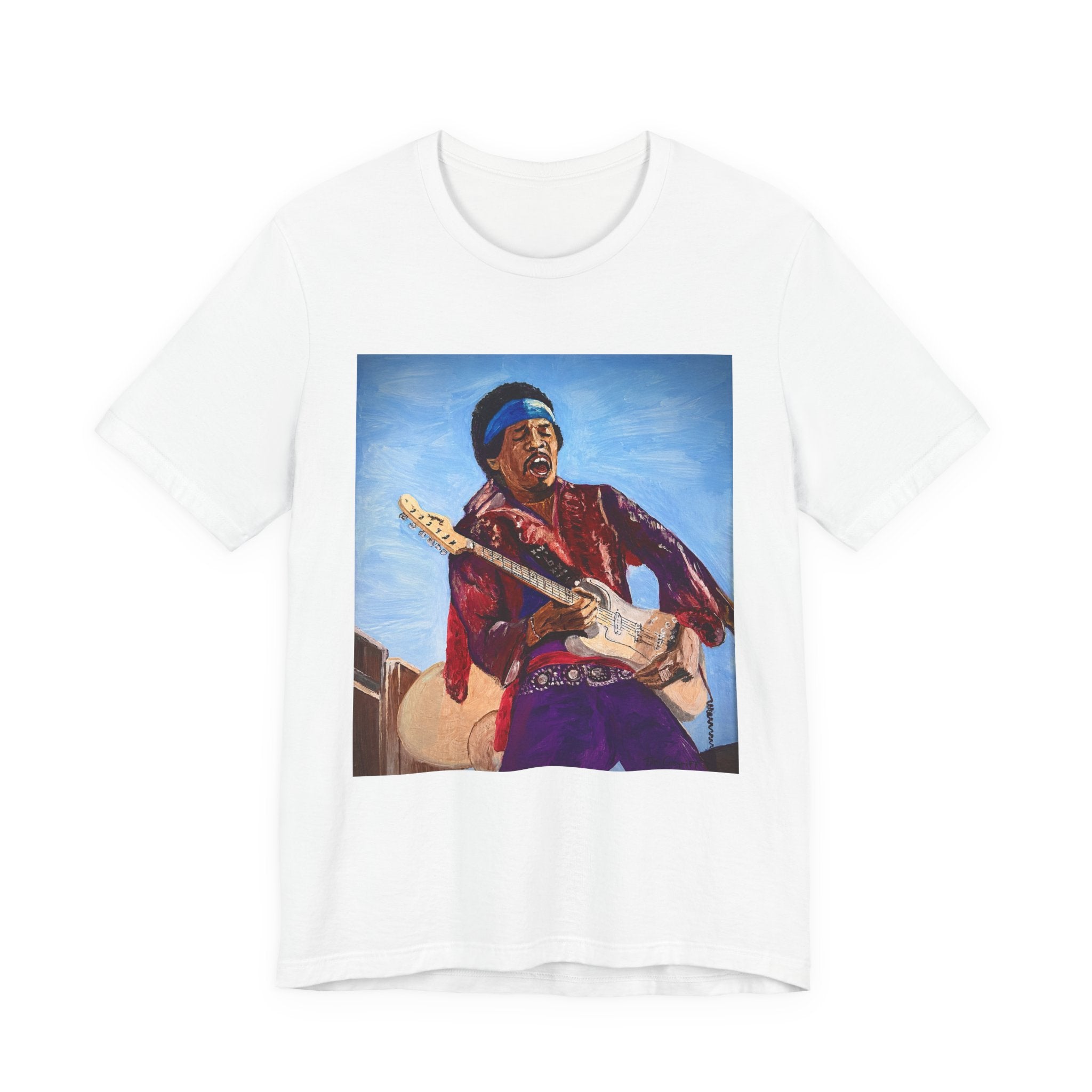 Jimi Hendrix Portrait Tee – Vintage Rock Guitarist Art T-Shirt
