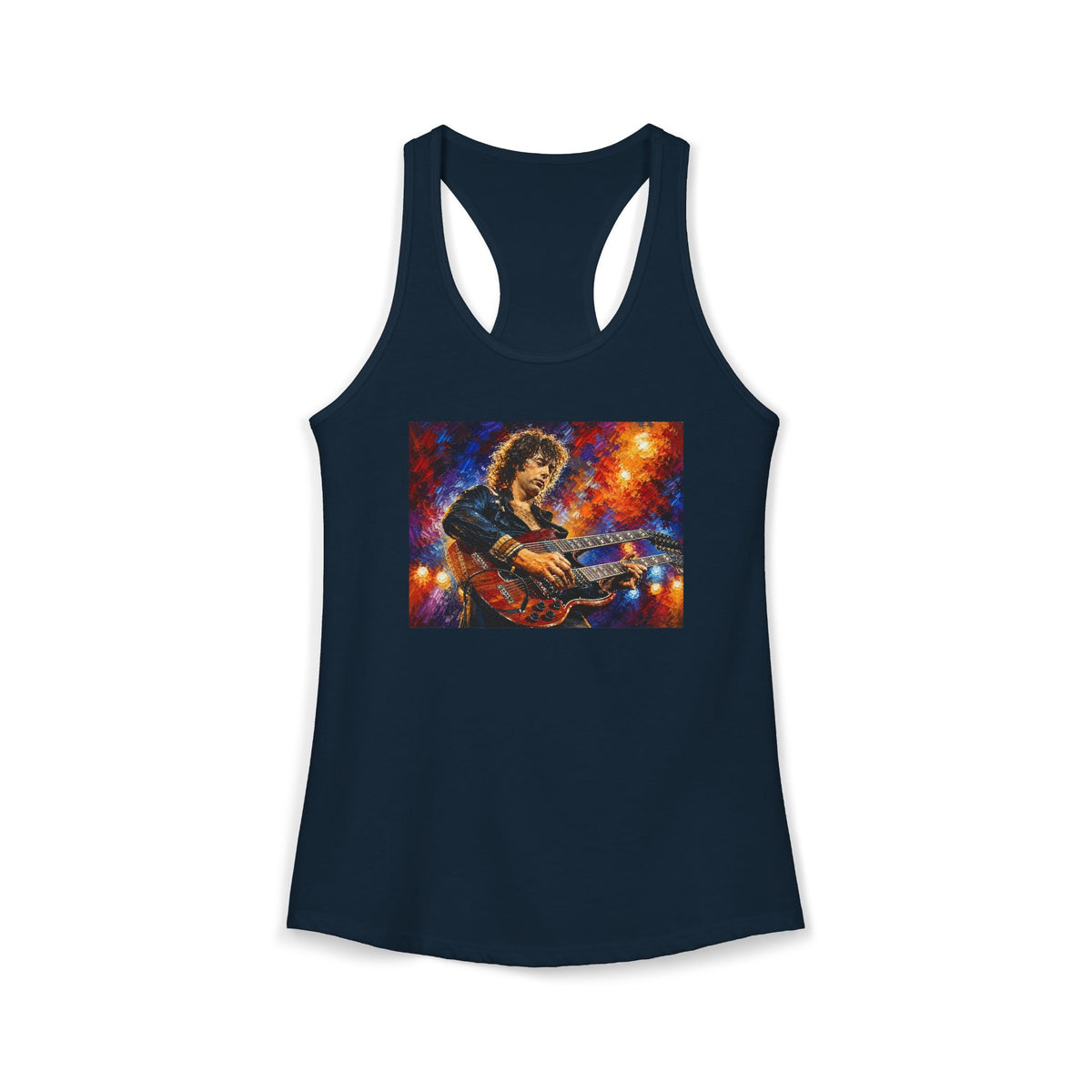 Jimmy Page Guitarist Women's Ideal Racerback Tank