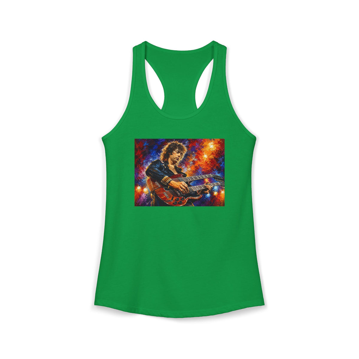 Jimmy Page Guitarist Women's Ideal Racerback Tank