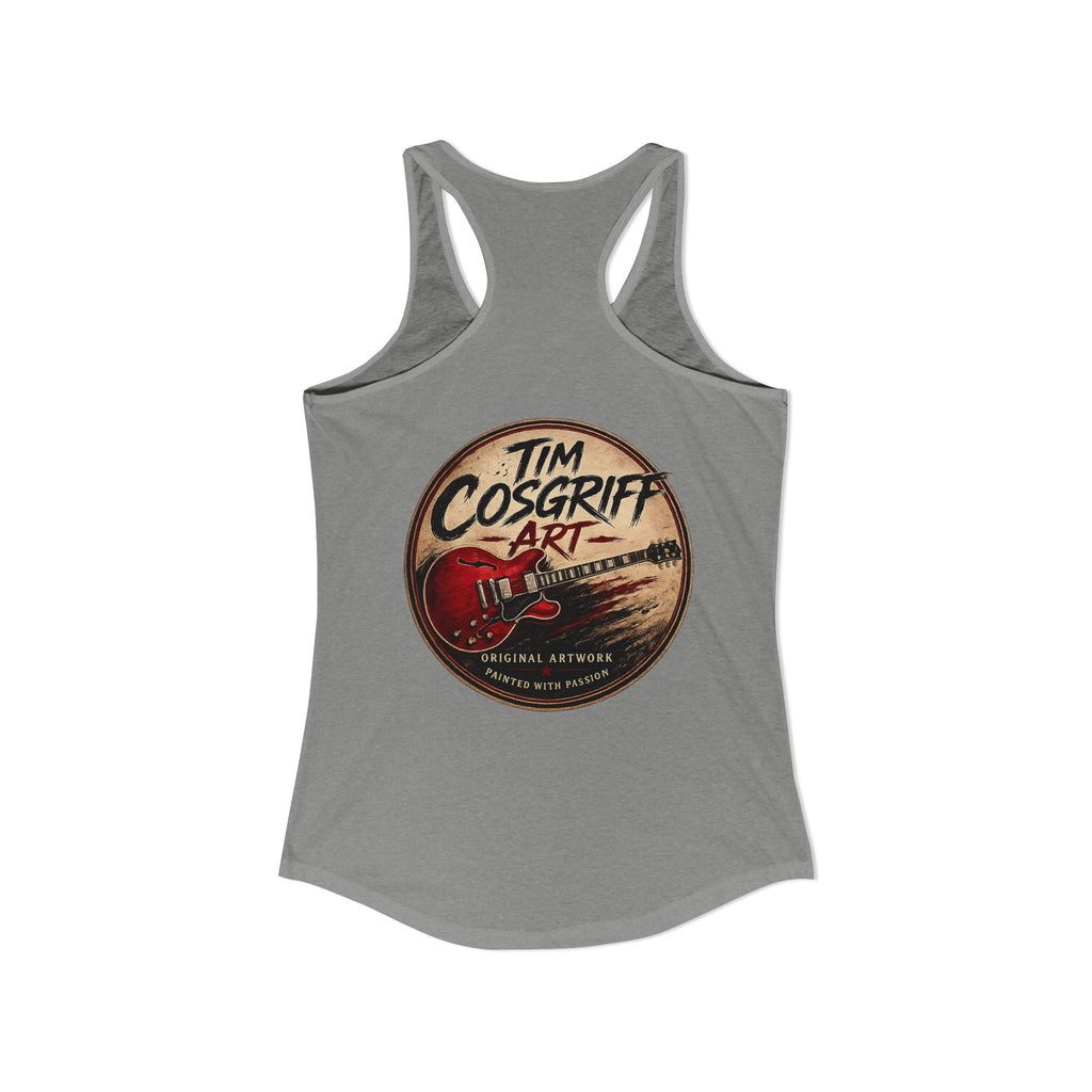 Rock Guitarist Hands on Les Paul Women's Ideal Racerback Tank
