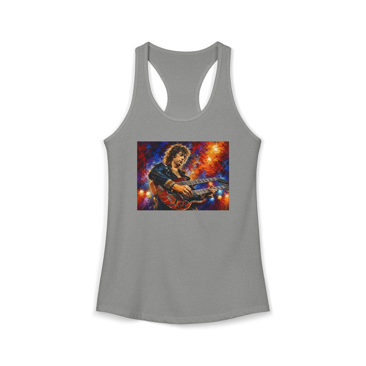 Jimmy Page Guitarist Women's Ideal Racerback Tank