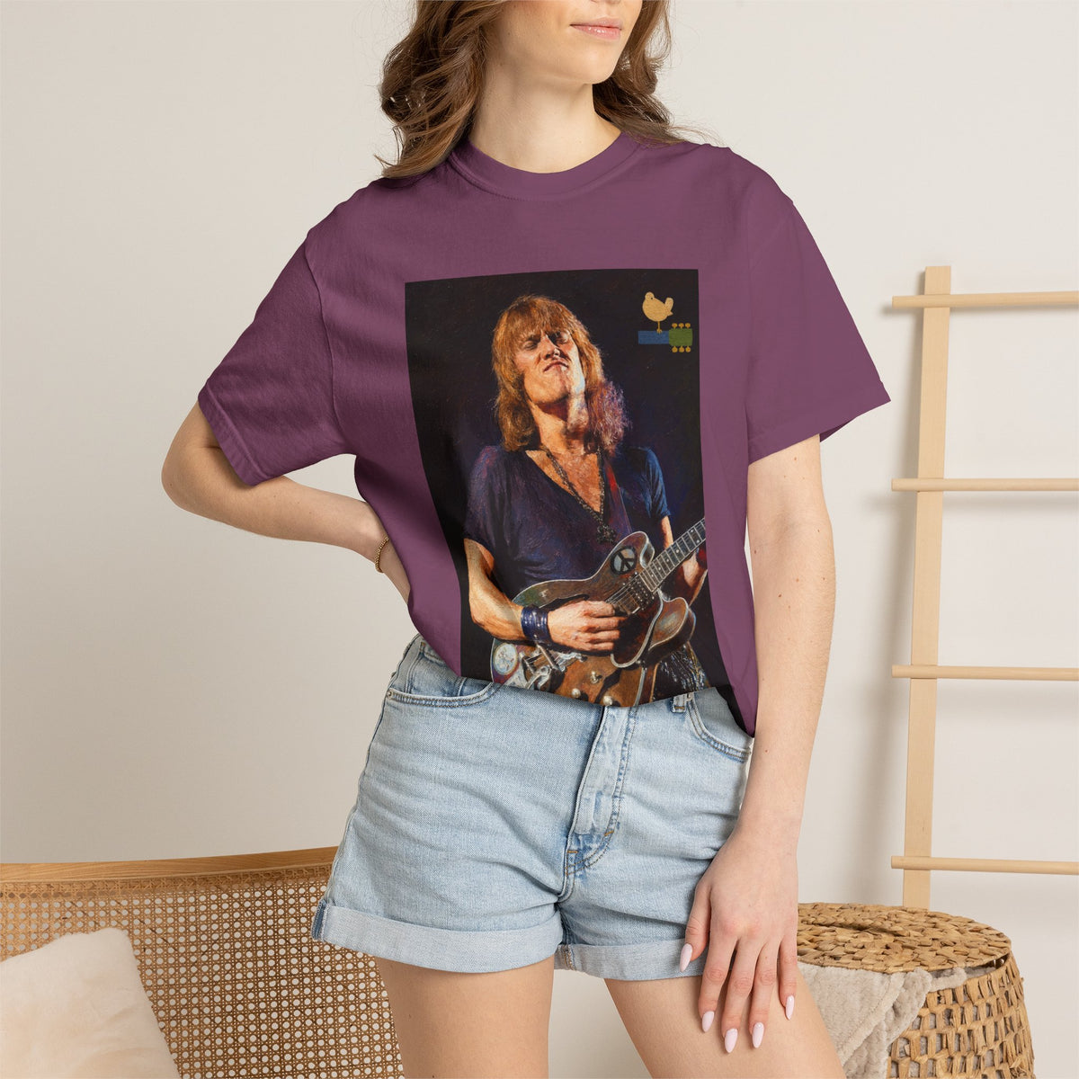 Alvin Lee performing at Woodstock T Shirt