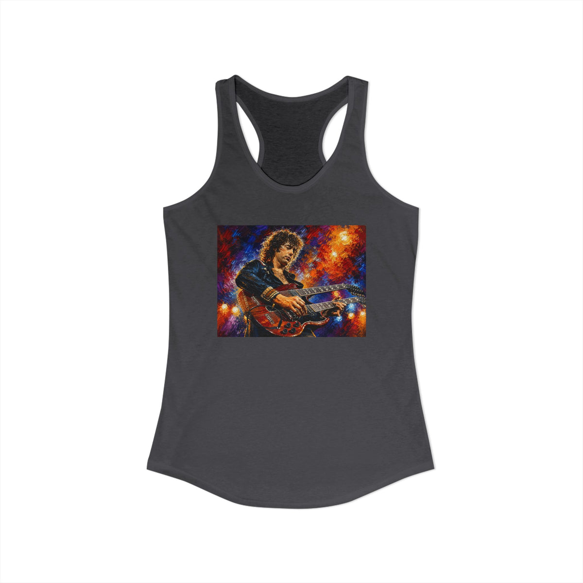 Jimmy Page Guitarist Women's Ideal Racerback Tank