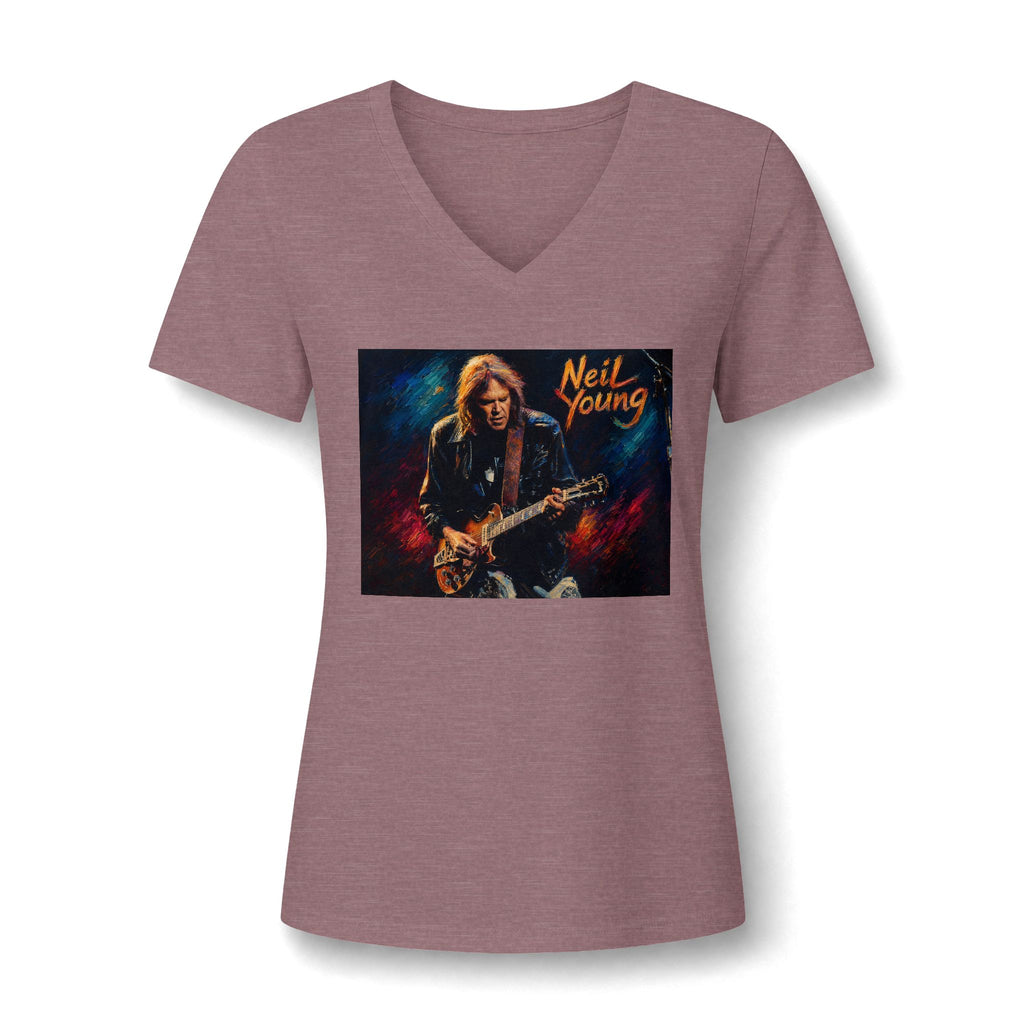 Neil Young Women's V Neck Tee