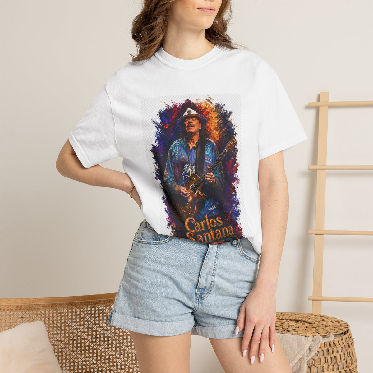 Carlos Santana Guitar  T Shirt