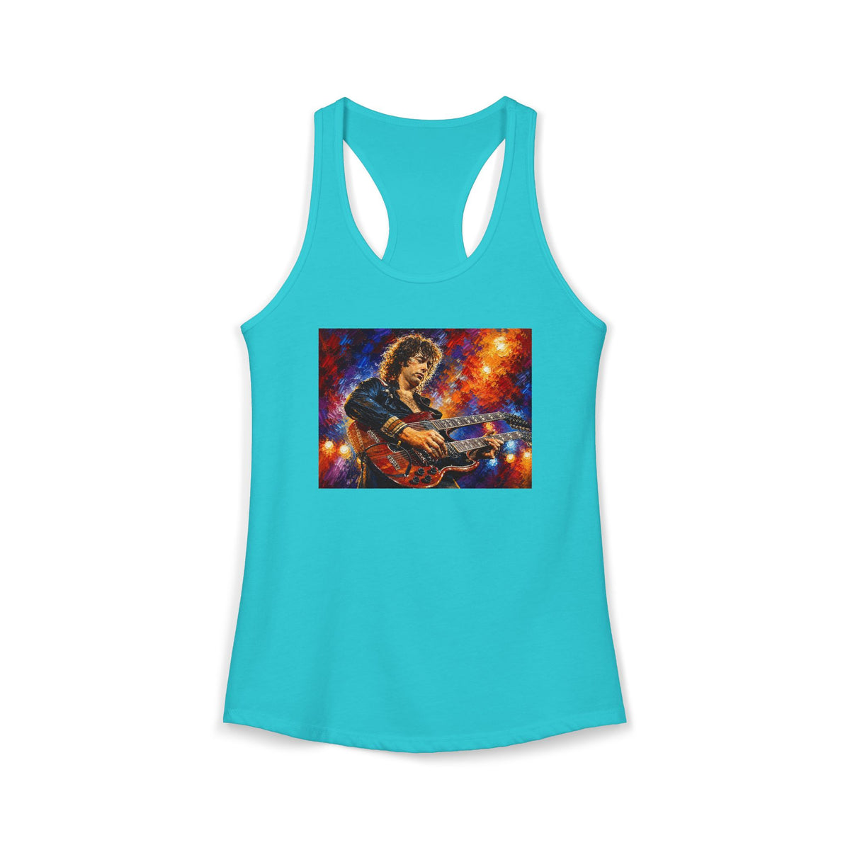 Jimmy Page Guitarist Women's Ideal Racerback Tank