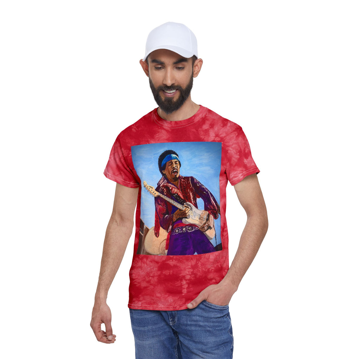 Jimi Hendrix Tribute Tie Dye T Shirt