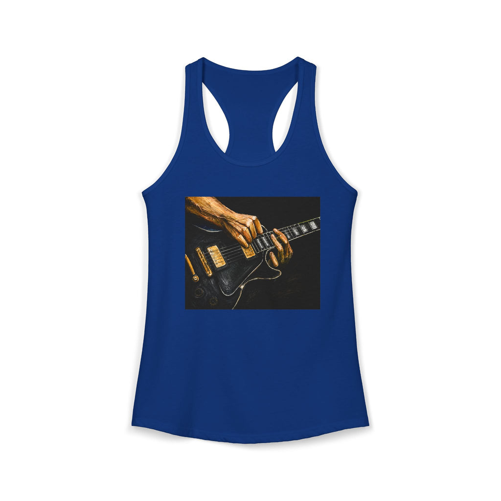 Rock Guitarist Hands on Les Paul Women's Ideal Racerback Tank