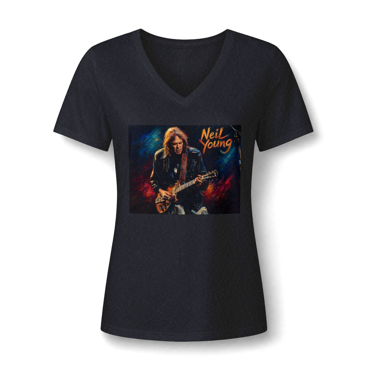Neil Young Women's V Neck Tee
