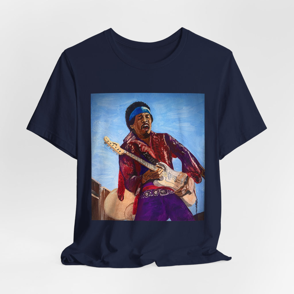 Jimi Hendrix Portrait Tee – Vintage Rock Guitarist Art T-Shirt
