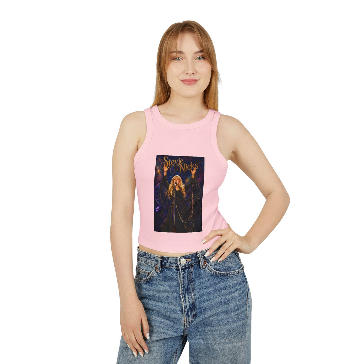 Racer Tank Top Classic Rock Graphic Stevie Nicks