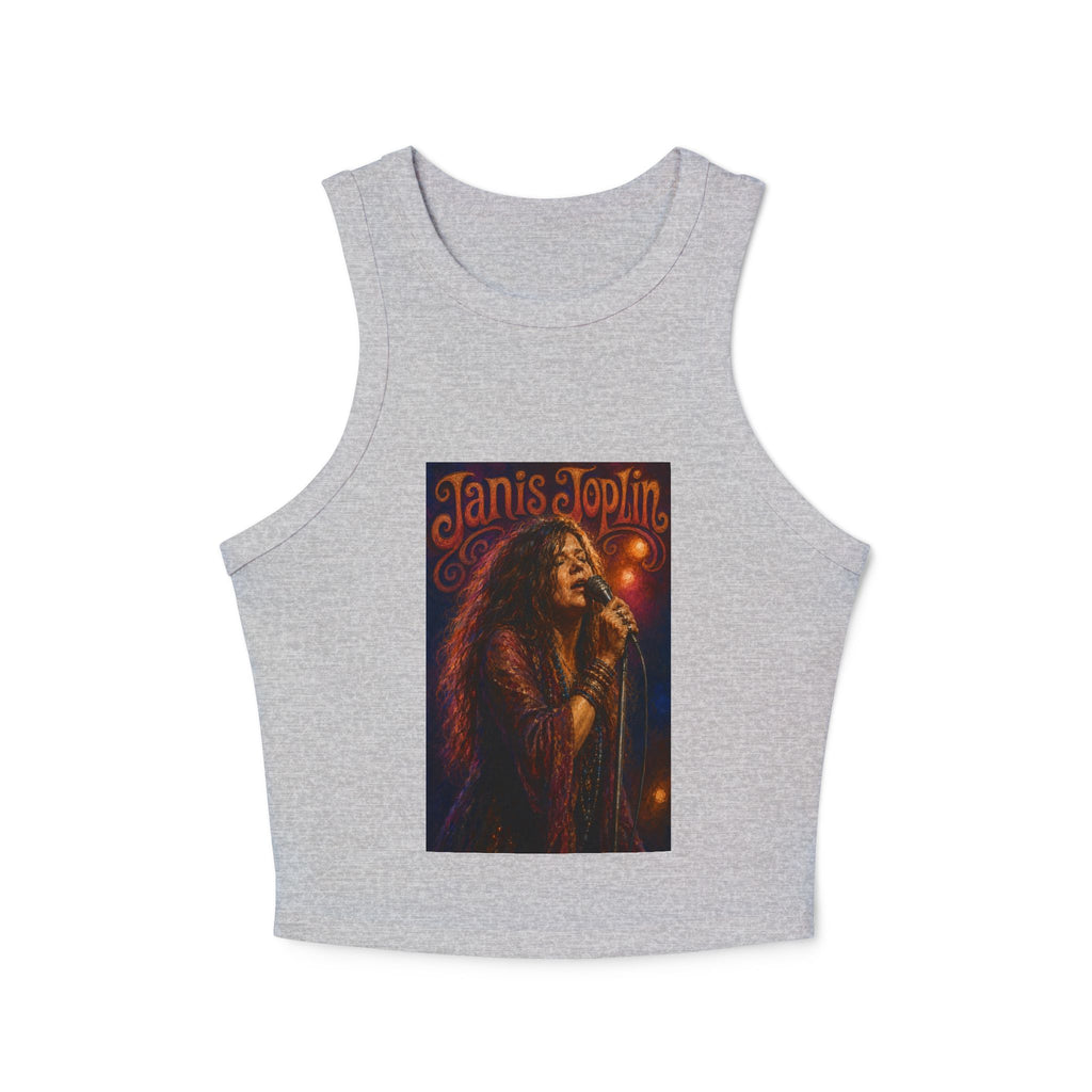 Janis Joplin Classic Rock Crop Tank Timeless Soul Racer Tank