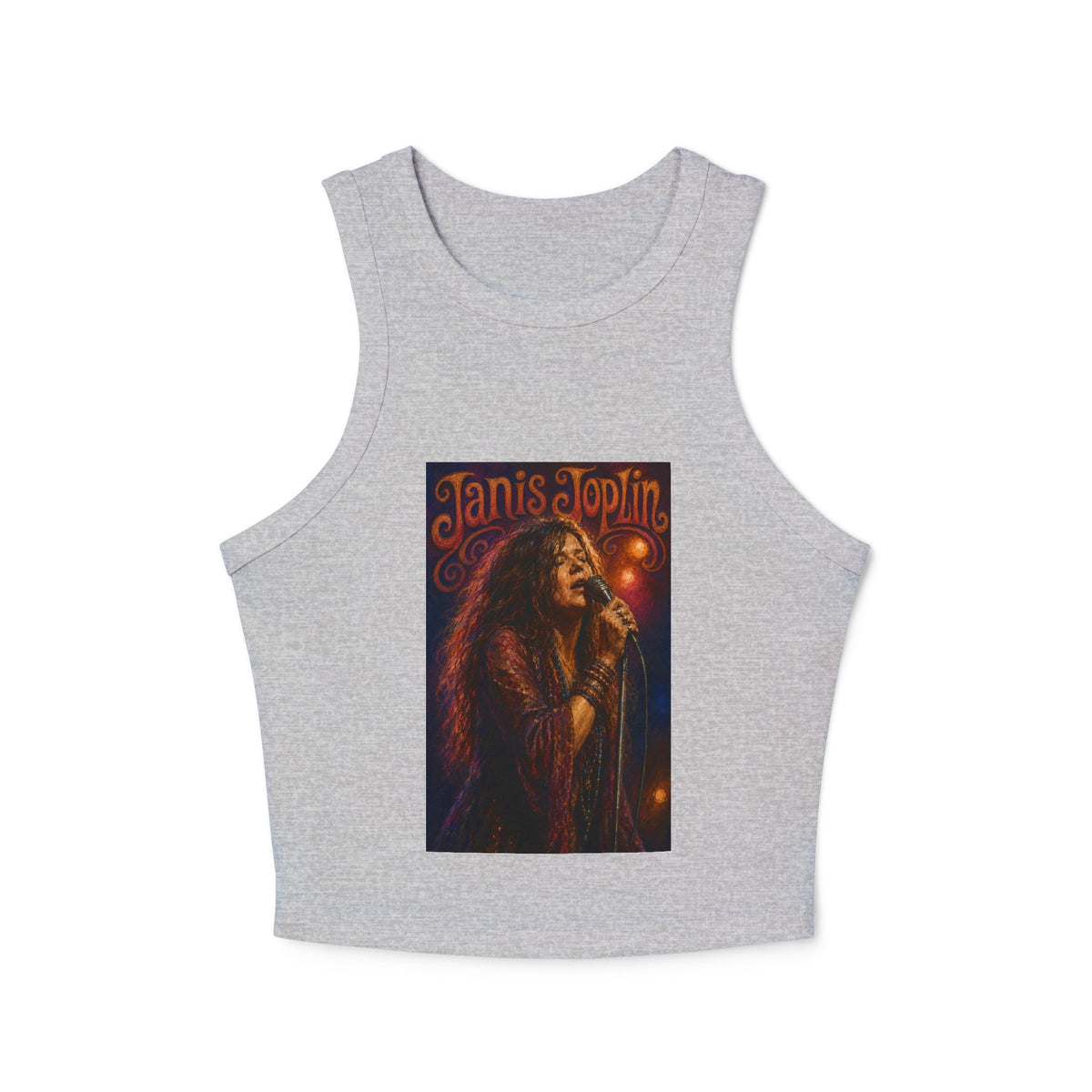 Janis Joplin Classic Rock Crop Tank Timeless Soul Racer Tank