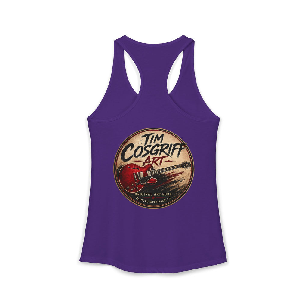 Rock Guitarist Hands on Les Paul Women's Ideal Racerback Tank